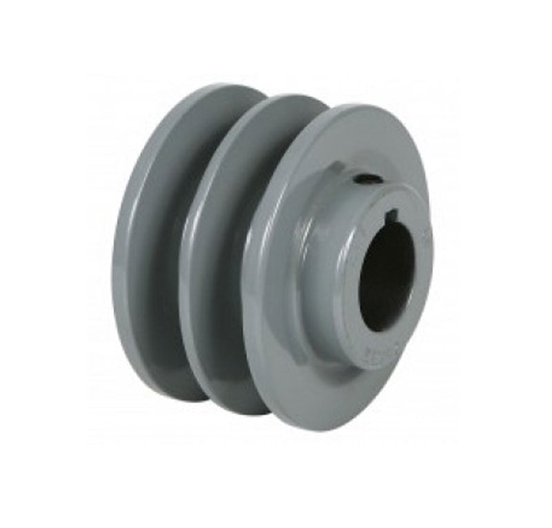 2AK25 7/8" Inch Bore 2 Grooves cast iron Solid Pulley with OD 2.5" inch ID 7/8" Inch for V-belts size 4L,