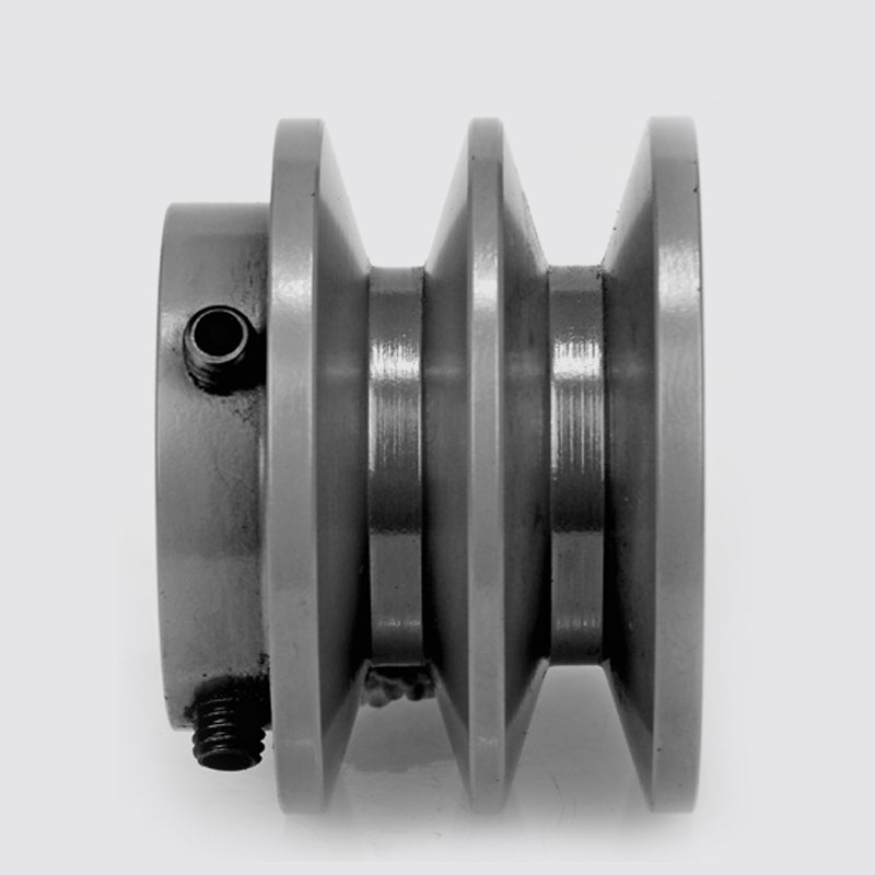2AK25 7/8" Inch Bore 2 Grooves cast iron Solid Pulley with OD 2.5" inch ID 7/8" Inch for V-belts size 4L,