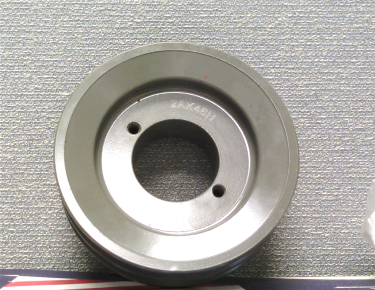 2AK46H 5/8" Bore Solid Sheave Pulley with 4.6" OD Double Groove Pulley 2AK46H for V-belts size 4L, A, AX, 2AK46H 5/8" (OD 4.6"- H :ID 5/8")