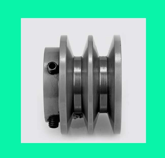 2BK-20 7/8" Bore Solid Sheave Pulley with 2" OD , Hex set screws for V-belts size 4L, 5L 2BK20-7/8"