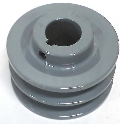 2BK-20 7/8" Bore Solid Sheave Pulley with 2" OD , Hex set screws for V-belts size 4L, 5L 2BK20-7/8"