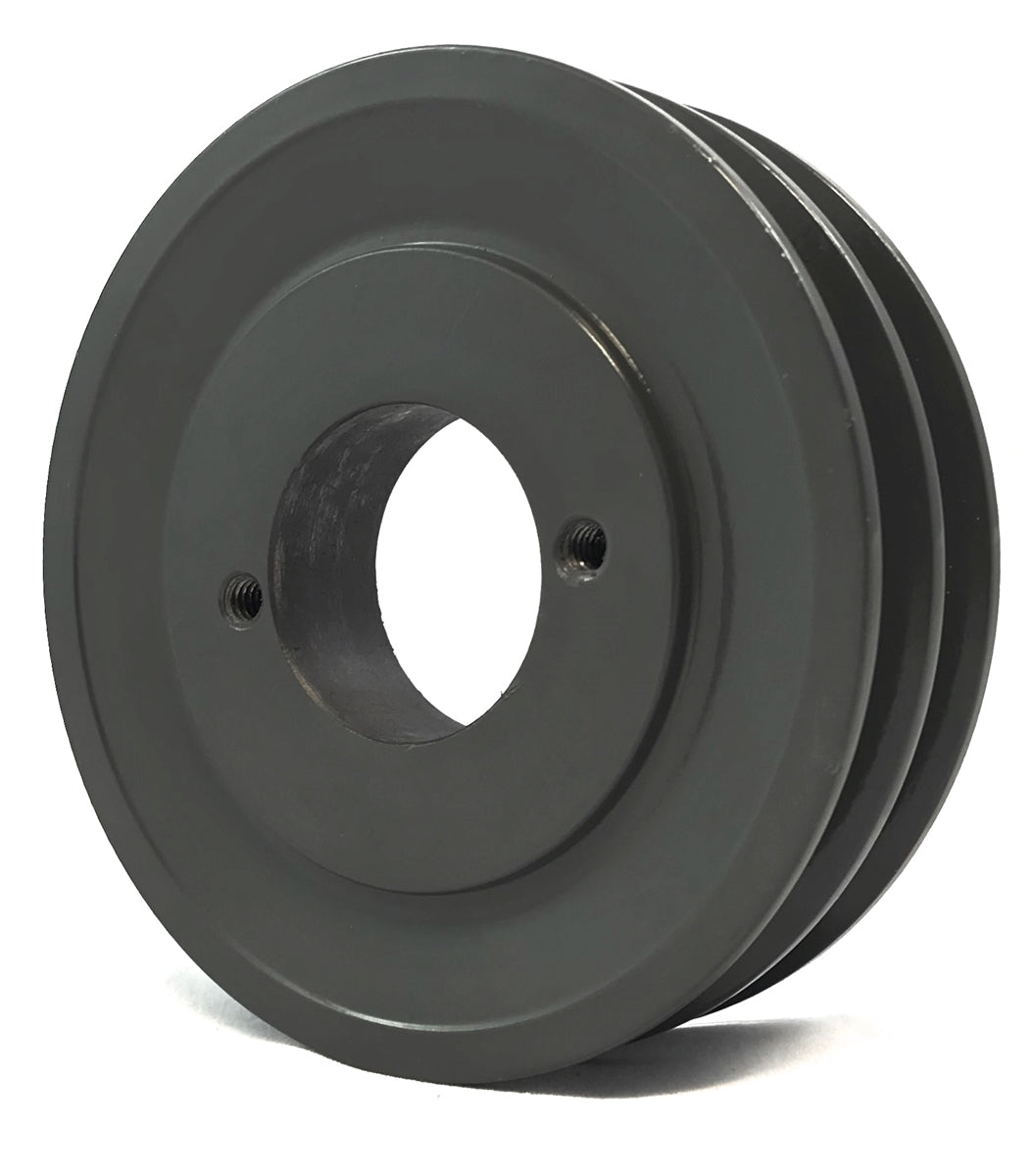 2BK34H Cast Iron Bushed Sheave Pulley for Dual Belt V-belt size 5L, B OD : 3.5" Double Grooves Pulley 2BK34H