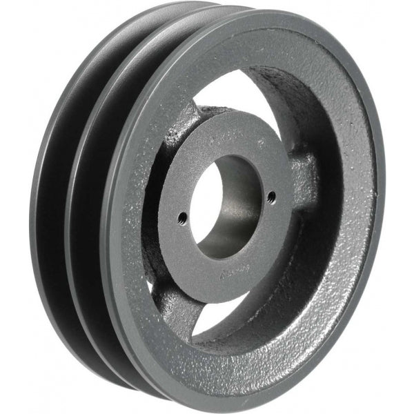 2BK45H Cast Iron Bushed Sheave Pulley for Dual Belt V-belt size 5L, B OD : 4.5" Double Grooves Pulley 2BK45H