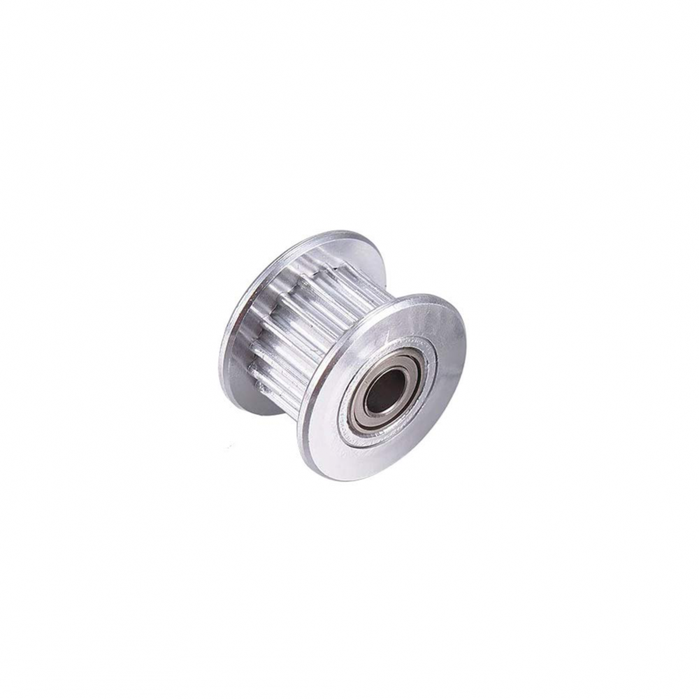 20T 4mm Bore 6mm GT2 Belt Smooth Idler Pulley Aluminum W/Bearing for 3D Printer