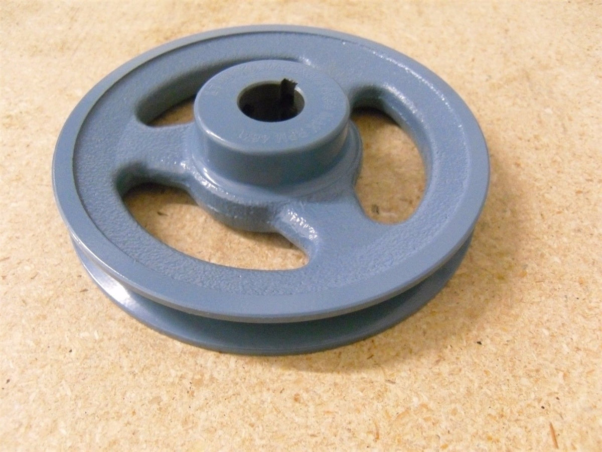 BK40-5/8" Inch Bore Solid Pulley with 4" OD for V-belts cast iron size 4L, 5L