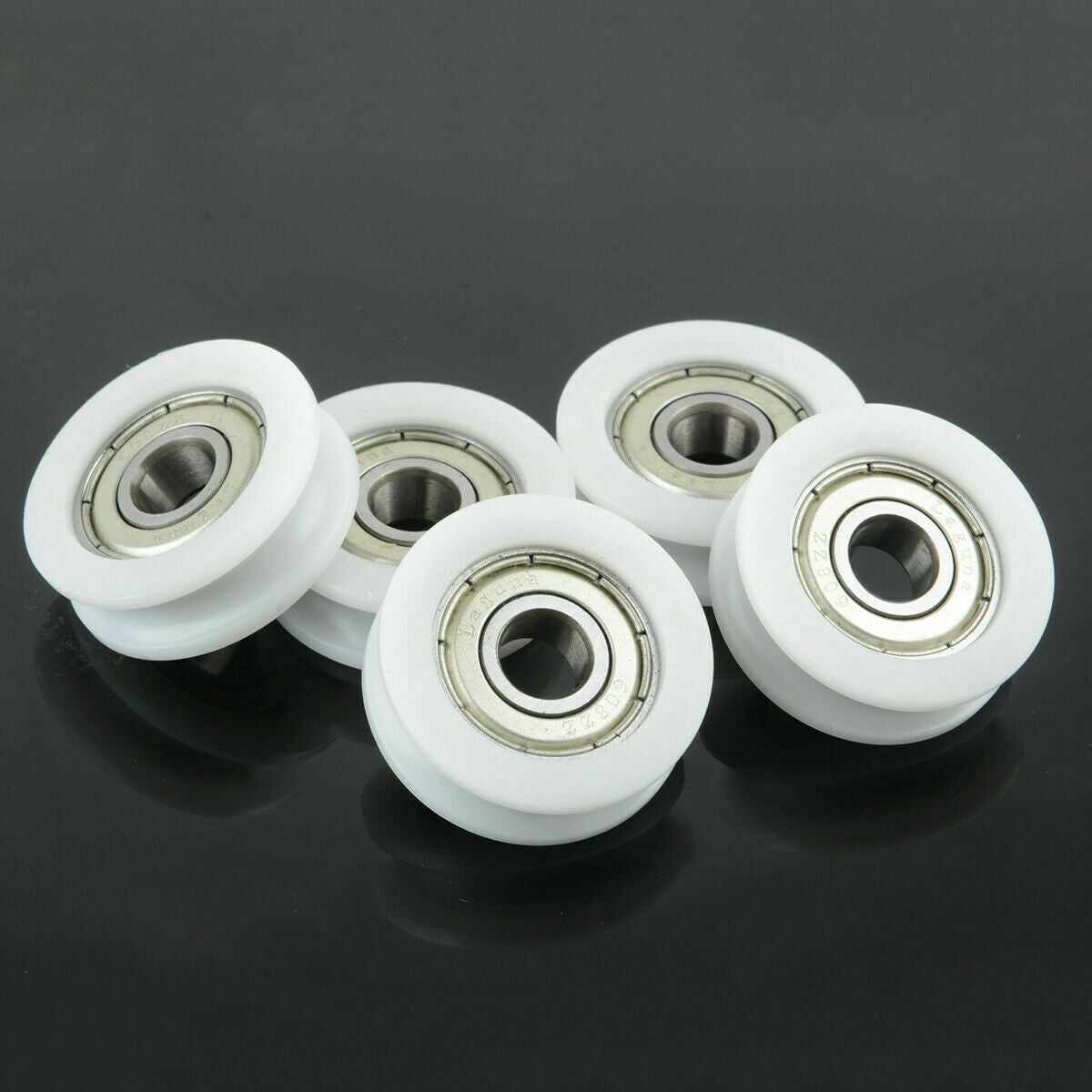 8mm x 30mm x 11mm U Groove Ball Bearing Pulley 8x30x10 mm Nylon Plastic Embedded 608ZZ 8*10*30