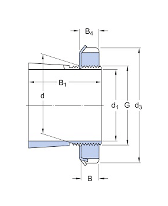 H222 Bearing Adapter Sleeve with Lock Nut & Washer