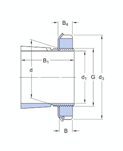 H311 Bearing Adapter Sleeve with Lock Nut & Washer